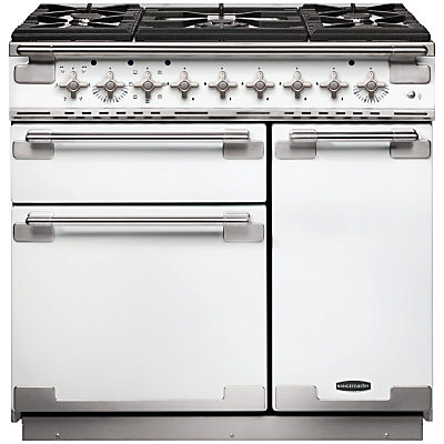 Rangemaster Elise 90 Dual Fuel Range Cooker Slate/Chrome Trim